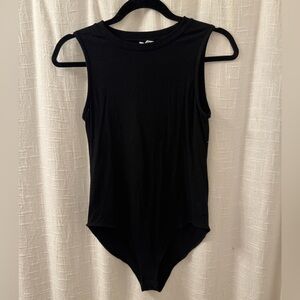Basic Black Sleeveless Bodysuit